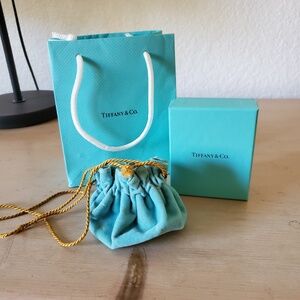 Tiffany & Co. Aqua Colored Gift Bag Gift Box Bundle